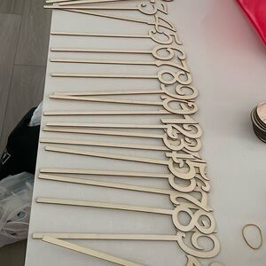 Numbered table Decor Set of 20 wood NEW